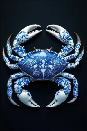 Krab in delfts stijl Voordeelprijs